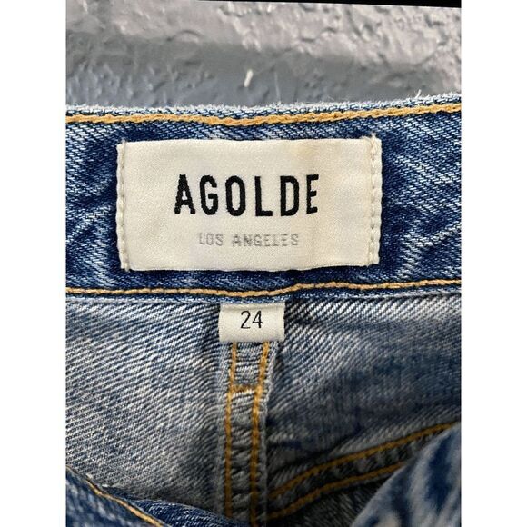 Agolde Riley Mid rise  Straight Leg Ankle jeans - Picture 9 of 15